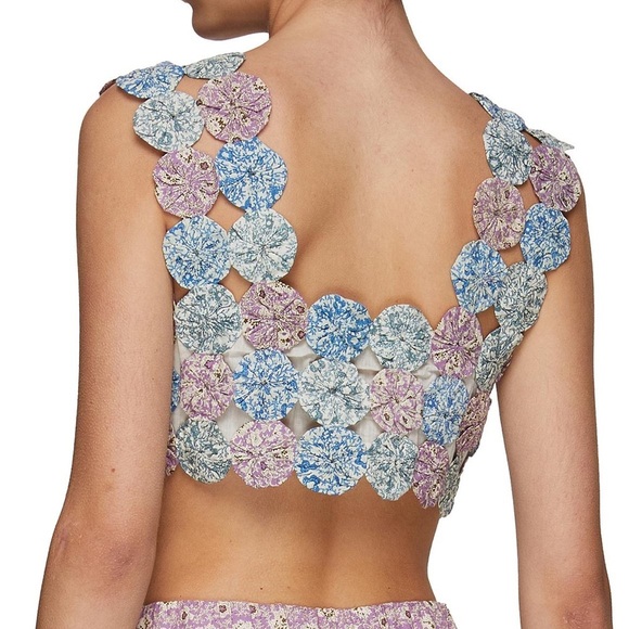 SEA ‘IDA‘ PRINT YO YO CROCHET CROPPED TANK XS 460$ - Picture 3 of 9